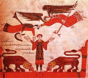 unknow artist Detail of Daniel in the Lion-s Den